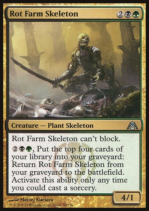 Rot Farm Skeleton, Dragon's Maze #98, Magic: The Gathering card