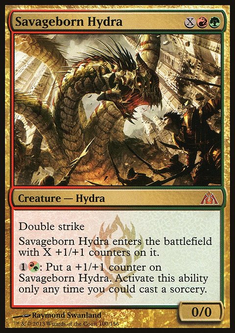 Savageborn Hydra, Dragon's Maze #100, Magic: The Gathering card