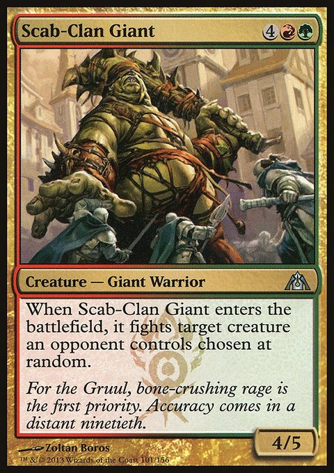 Scab-Clan Giant, Dragon's Maze #101, Magic: The Gathering card