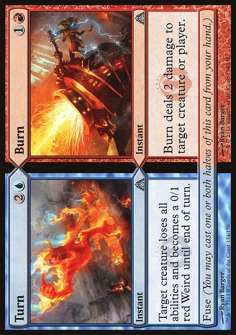 Turn // Burn, Dragon's Maze #134, Magic: The Gathering card