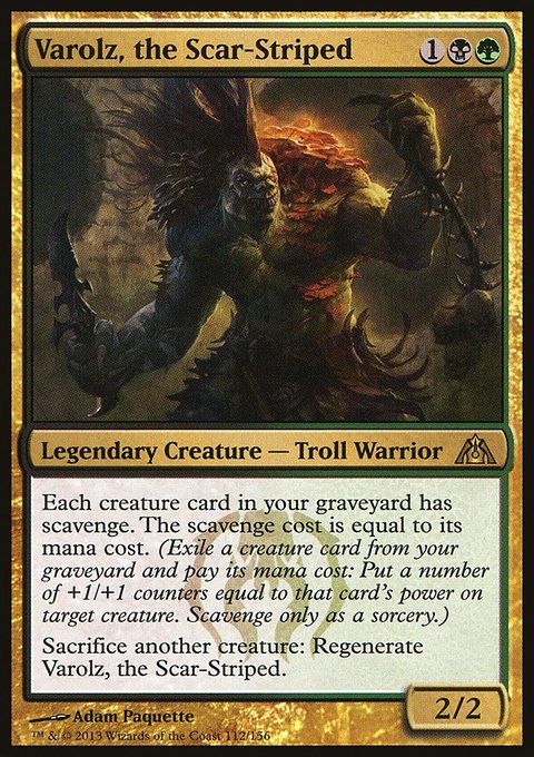 Varolz, the Scar-Striped, Dragon's Maze #112, Magic: The Gathering card