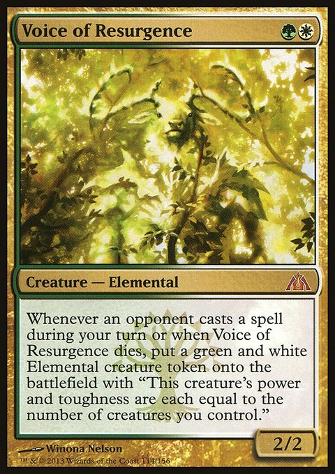 Voice of Resurgence, Dragon's Maze #114, Magic: The Gathering card