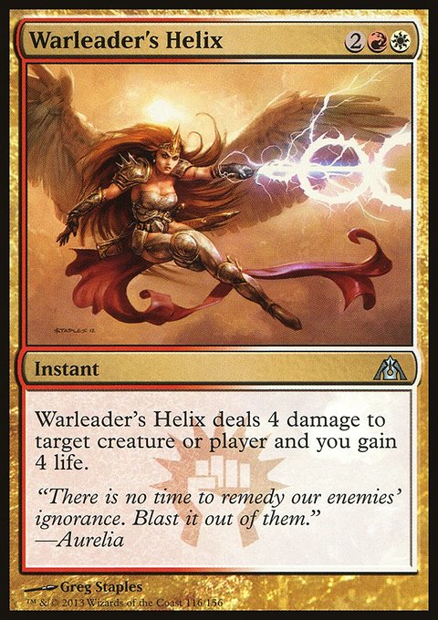 Warleader's Helix, Dragon's Maze #116, Magic: The Gathering card