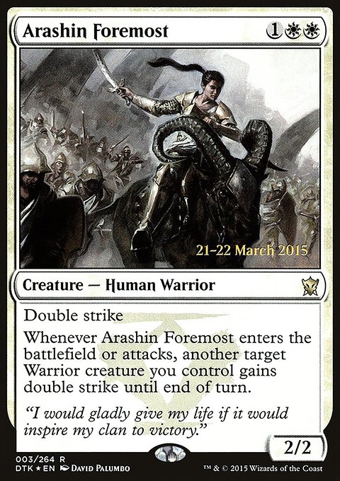 Arashin Foremost, Dragons of Tarkir Promos #3s, Magic: The Gathering card