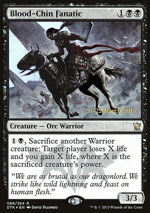 Blood-Chin Fanatic, Dragons of Tarkir Promos #88s, Magic: The Gathering card