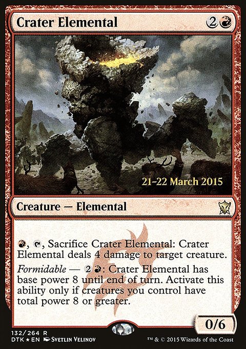 Crater Elemental, Dragons of Tarkir Promos #132s, Magic: The Gathering card