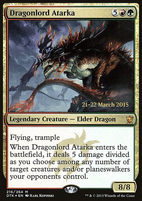 Dragonlord Atarka, Dragons of Tarkir Promos #216s, Magic: The Gathering card