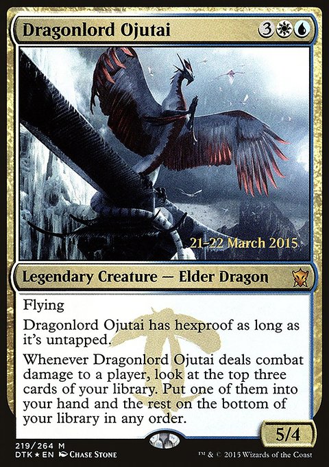 Dragonlord Ojutai, Dragons of Tarkir Promos #219s, Magic: The Gathering card