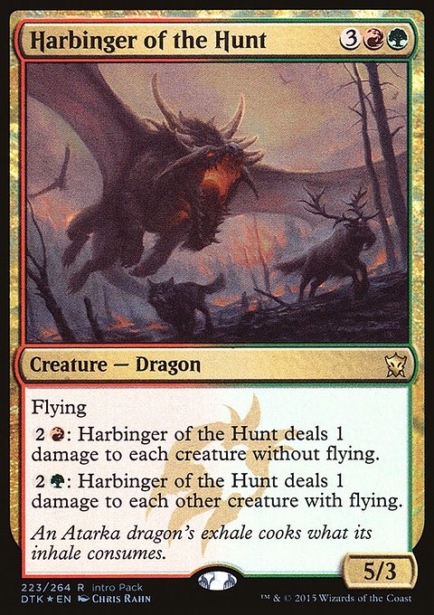 Harbinger of the Hunt, Dragons of Tarkir Promos #223, Magic: The Gathering card