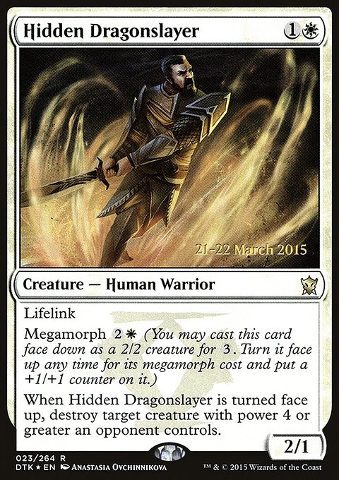 Hidden Dragonslayer, Dragons of Tarkir Promos #23s, Magic: The Gathering card