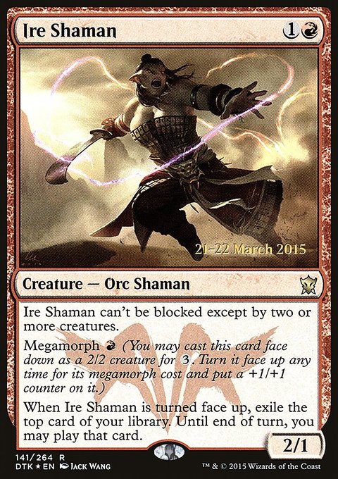 Ire Shaman, Dragons of Tarkir Promos #141s, Magic: The Gathering card