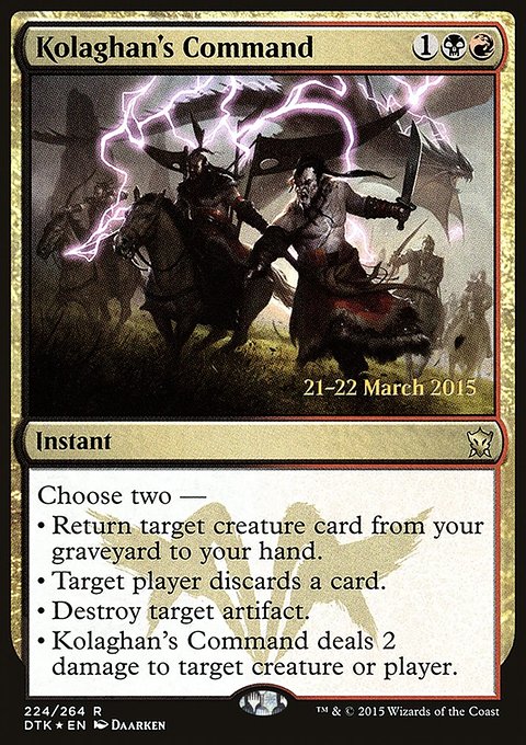 Kolaghan's Command, Dragons of Tarkir Promos #224s, Magic: The Gathering card