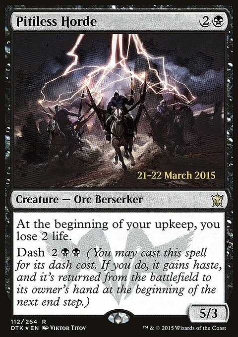 Pitiless Horde, Dragons of Tarkir Promos #112s, Magic: The Gathering card