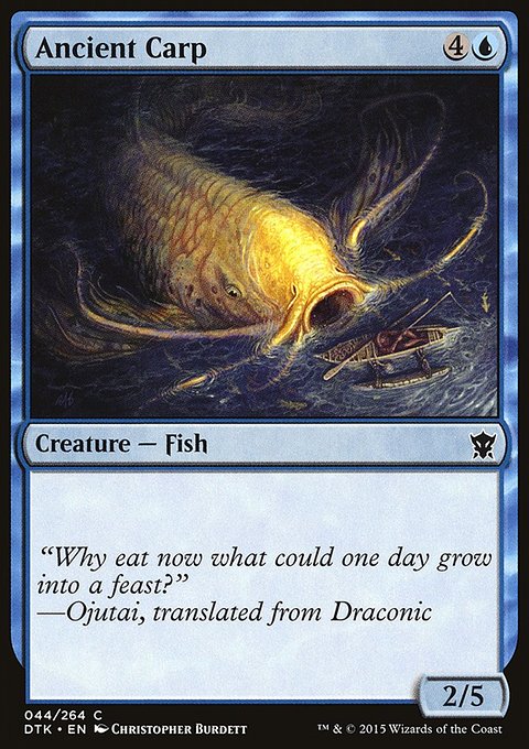 Ancient Carp, Dragons of Tarkir #44, Magic: The Gathering card
