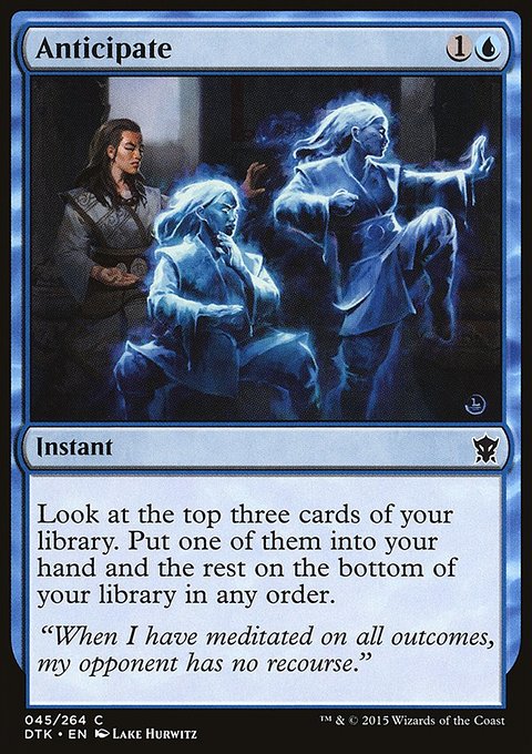 Anticipate, Dragons of Tarkir #45, Magic: The Gathering card