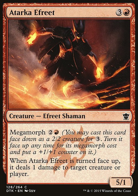 Atarka Efreet, Dragons of Tarkir #128, Magic: The Gathering card