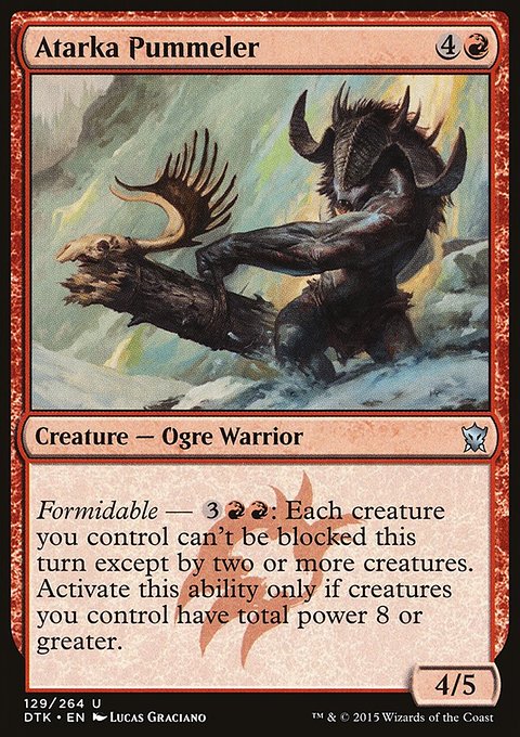 Atarka Pummeler, Dragons of Tarkir #129, Magic: The Gathering card