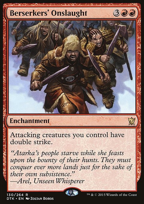 Berserkers' Onslaught, Dragons of Tarkir #130, Magic: The Gathering card