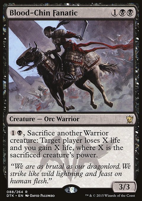 Blood-Chin Fanatic, Dragons of Tarkir #88, Magic: The Gathering card