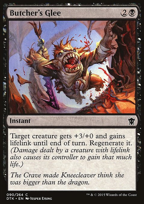 Butcher's Glee, Dragons of Tarkir #90, Magic: The Gathering card
