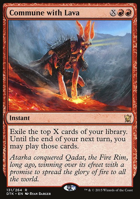 Commune with Lava, Dragons of Tarkir #131, Magic: The Gathering card