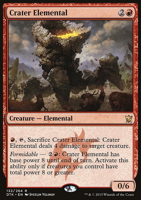 Crater Elemental, Dragons of Tarkir #132, Magic: The Gathering card