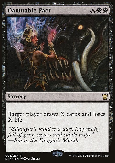 Damnable Pact, Dragons of Tarkir #93, Magic: The Gathering card