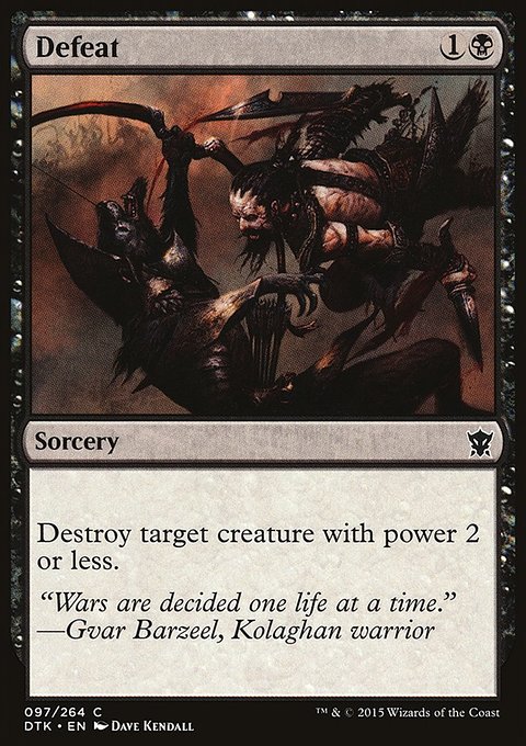 Defeat, Dragons of Tarkir #97, Magic: The Gathering card