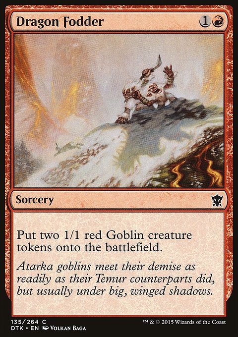 Dragon Fodder, Dragons of Tarkir #135, Magic: The Gathering card