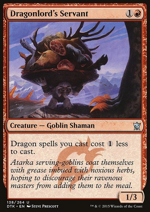Dragonlord's Servant, Dragons of Tarkir #138, Magic: The Gathering card