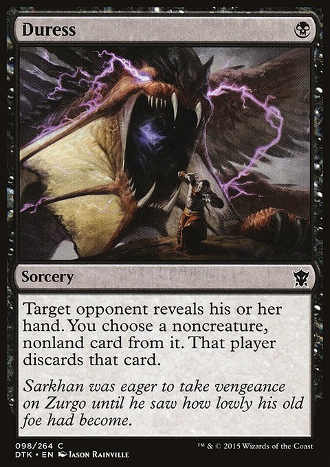 Duress, Dragons of Tarkir #98, Magic: The Gathering card