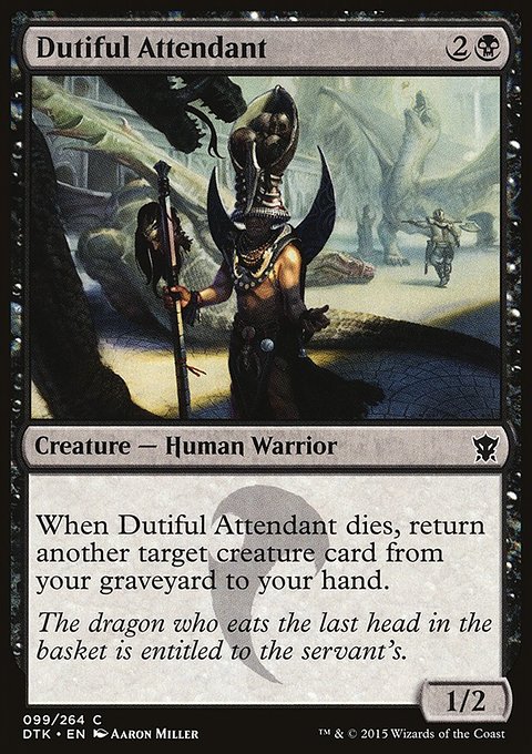 Dutiful Attendant, Dragons of Tarkir #99, Magic: The Gathering card