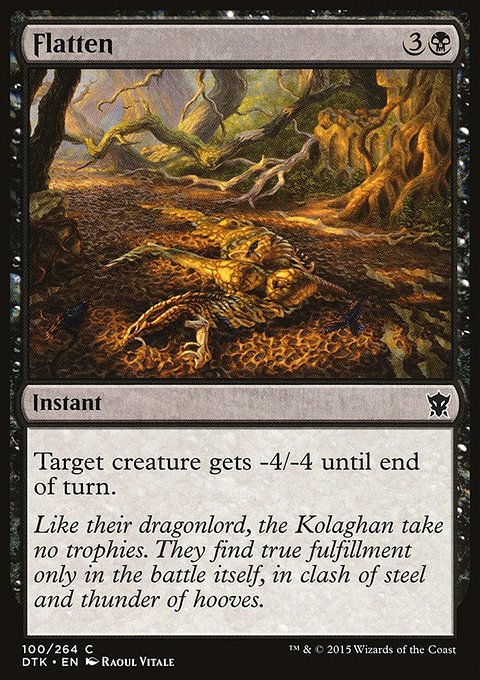 Flatten, Dragons of Tarkir #100, Magic: The Gathering card