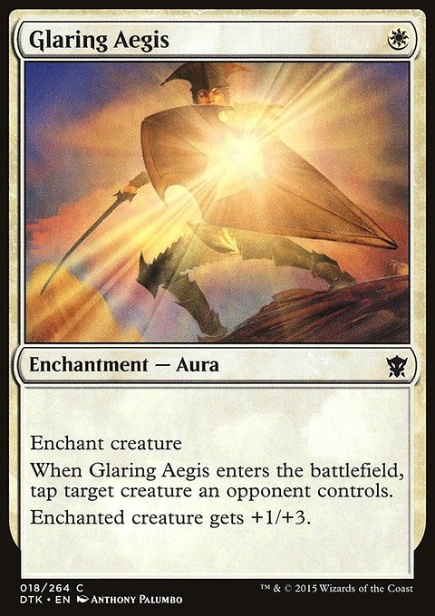 Glaring Aegis, Dragons of Tarkir #18, Magic: The Gathering card