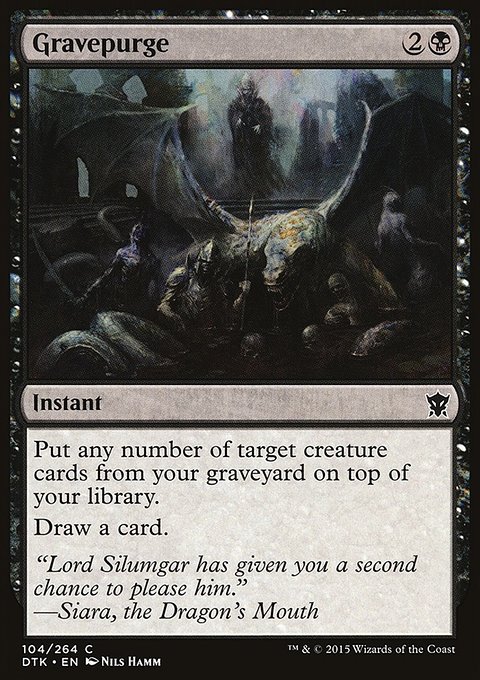 Gravepurge, Dragons of Tarkir #104, Magic: The Gathering card