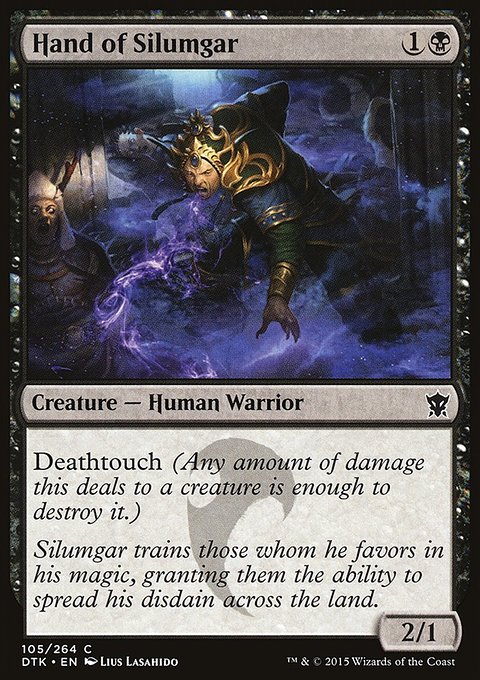 Hand of Silumgar, Dragons of Tarkir #105, Magic: The Gathering card