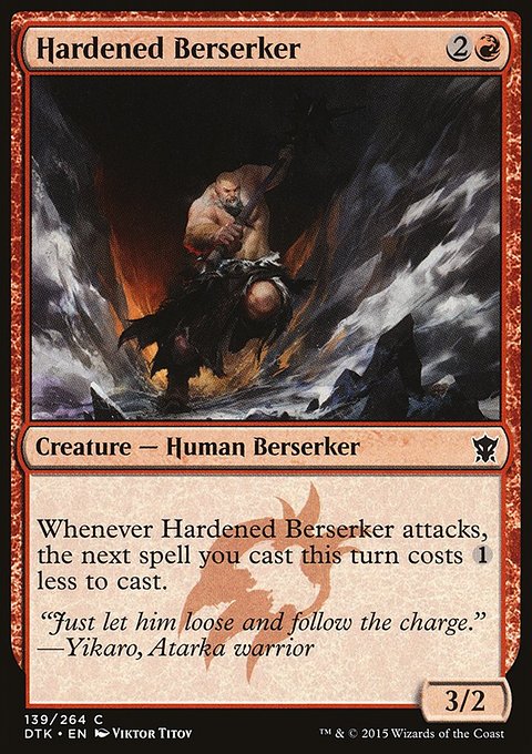 Hardened Berserker, Dragons of Tarkir #139, Magic: The Gathering card