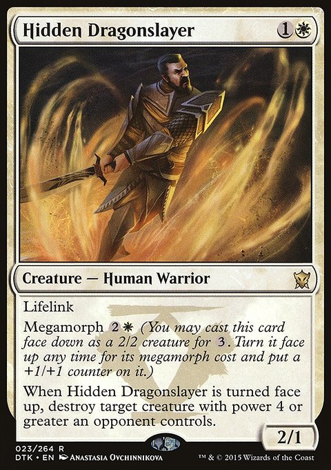 Hidden Dragonslayer, Dragons of Tarkir #23, Magic: The Gathering card