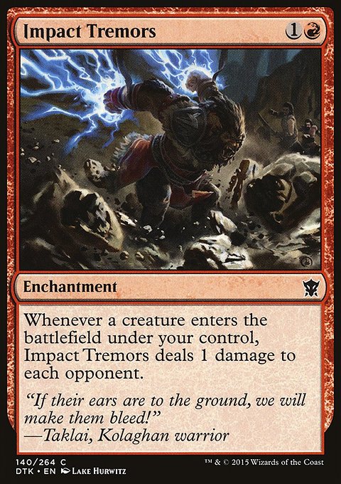 Impact Tremors, Dragons of Tarkir #140, Magic: The Gathering card