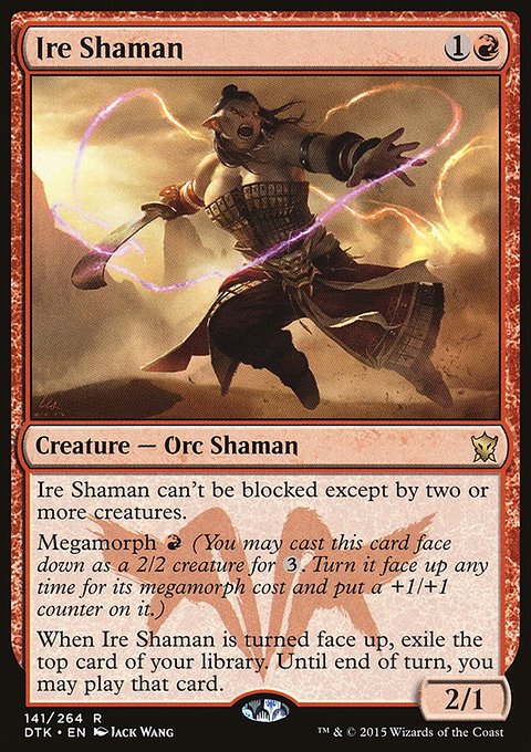 Ire Shaman, Dragons of Tarkir #141, Magic: The Gathering card