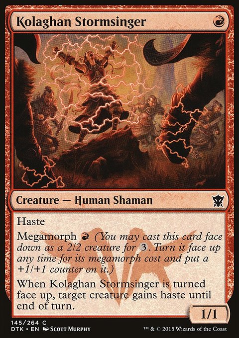 Kolaghan Stormsinger, Dragons of Tarkir #145, Magic: The Gathering card