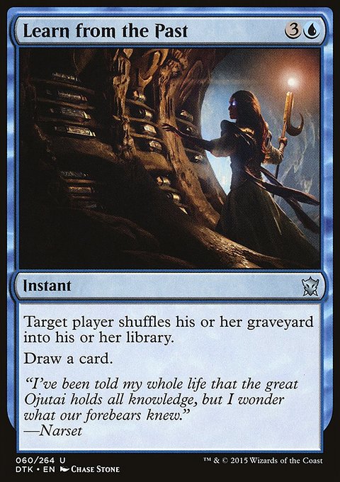 Learn from the Past, Dragons of Tarkir #60, Magic: The Gathering card