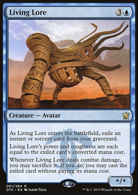 Living Lore, Dragons of Tarkir #61, Magic: The Gathering card