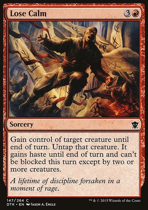Lose Calm, Dragons of Tarkir #147, Magic: The Gathering card