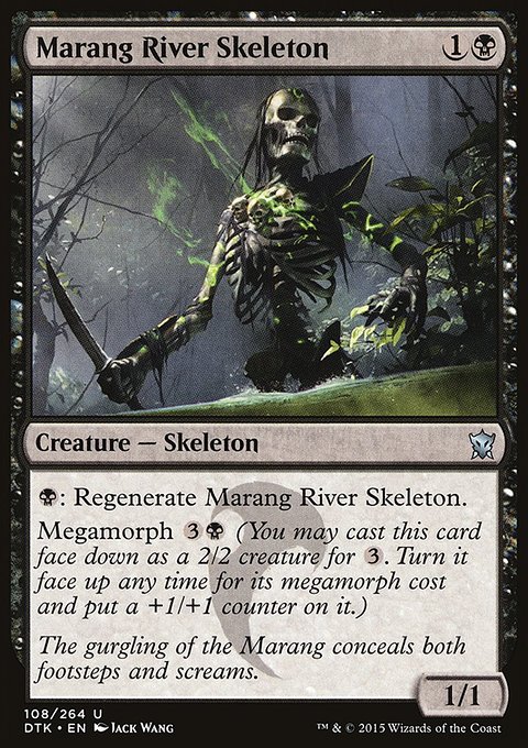 Marang River Skeleton, Dragons of Tarkir #108, Magic: The Gathering card