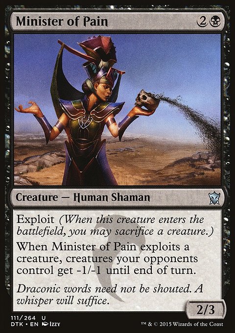 Minister of Pain, Dragons of Tarkir #111, Magic: The Gathering card