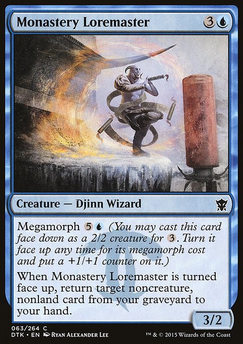 Monastery Loremaster, Dragons of Tarkir #63, Magic: The Gathering card