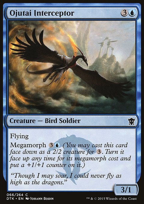 Ojutai Interceptor, Dragons of Tarkir #66, Magic: The Gathering card