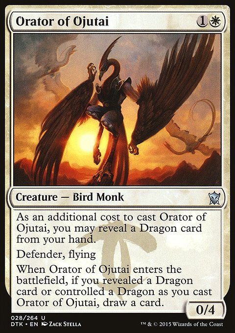 Orator of Ojutai, Dragons of Tarkir #28, Magic: The Gathering card