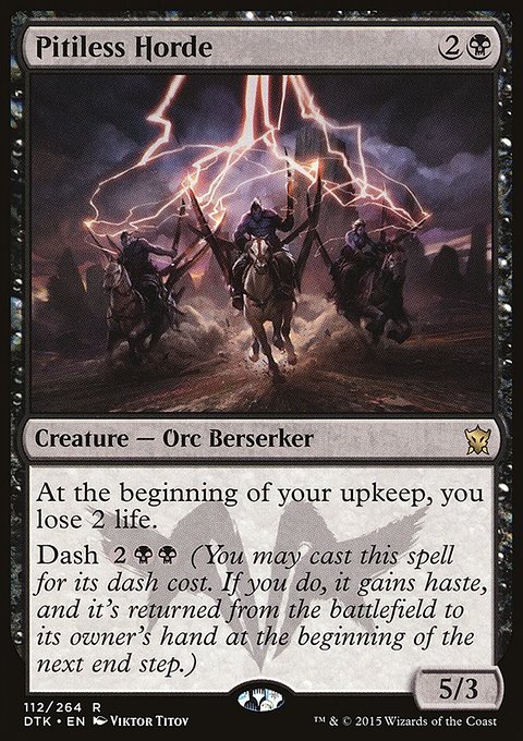 Pitiless Horde, Dragons of Tarkir #112, Magic: The Gathering card